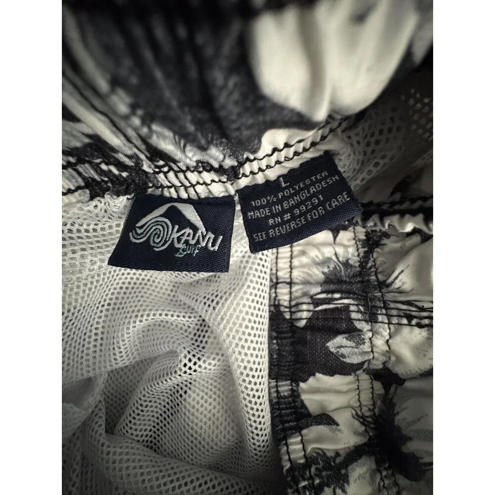 Kanu Surf Swim Trunks Mens Large Floral‎ Hawaiian Board Shorts Pockets